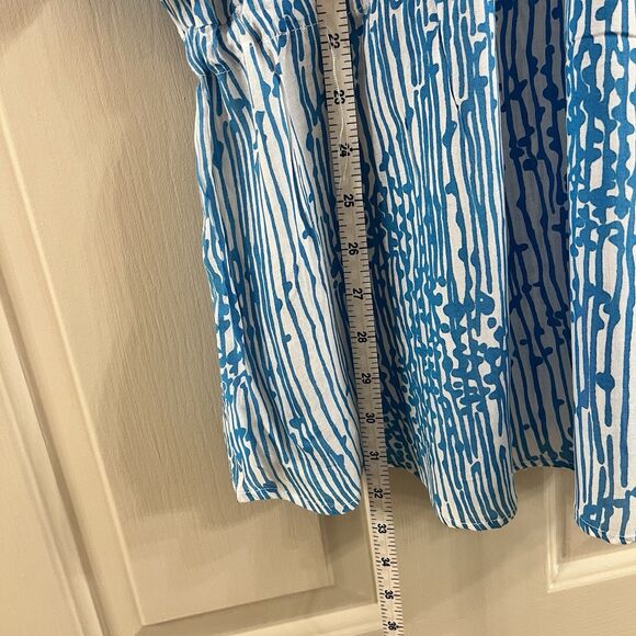 Vix by Paula Hermanny Women's Sz S Swim Cover-up Blue Drawstring Pockets Button - Picture 12 of 13